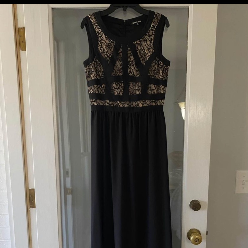 Black Lace Maxi Dress